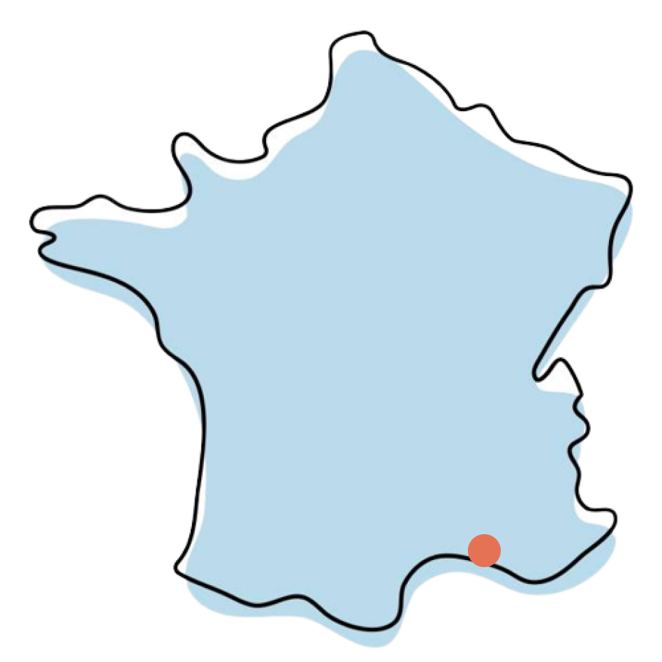 France avec la localisation à Marseille