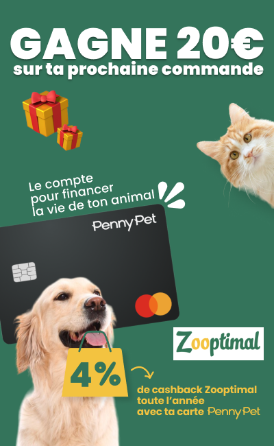 Bannière mobile Zooptimal 20€ sur la prochaine commande